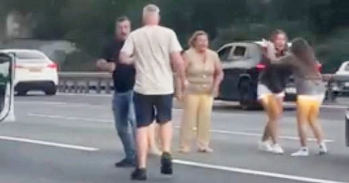 1_Woman-drags-another-motorist-out-of-car-as-six-people-brawl-on-MOTORWAY.jpg